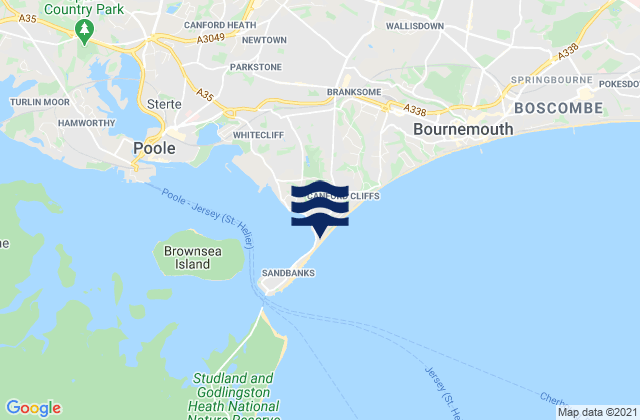 Mappa delle Getijden in Poole Head, United Kingdom