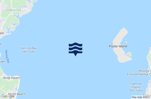 Mappa delle Getijden in Poplar Island 3.0 n.mi. WSW of, United States