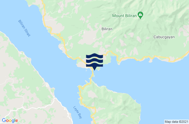 Mappa delle Getijden in Poro Island Biliran Strait, Philippines