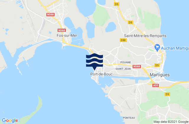 Mappa delle Getijden in Port-de-Bouc, France