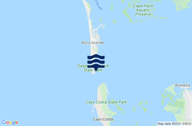 Mappa delle Getijden in Port Boca Grande Charlotte Harbor, United States