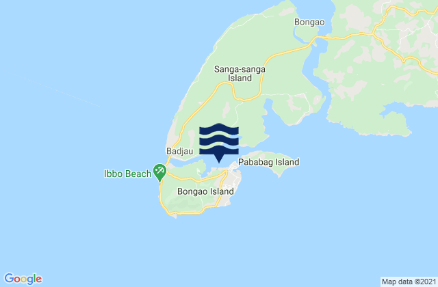 Mappa delle Getijden in Port Bongao (Tawitawi Island), Philippines