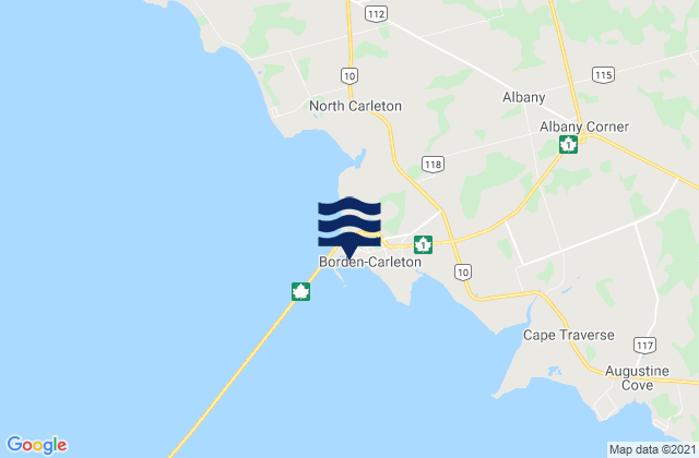Mappa delle Getijden in Port Borden, Canada