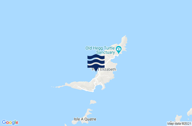Mappa delle Getijden in Port Elizabeth, Saint Vincent and the Grenadines