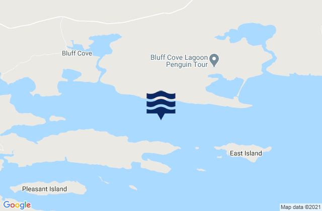 Mappa delle Getijden in Port Fitzroy, Falkland Islands