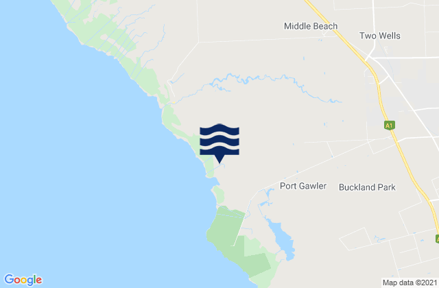 Mappa delle Getijden in Port Gawler Beach, Australia