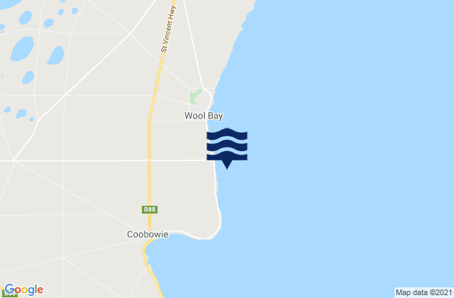 Mappa delle Getijden in Port Giles, Australia