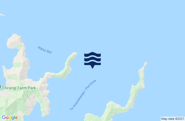 Mappa delle Getijden in Port Gore, New Zealand