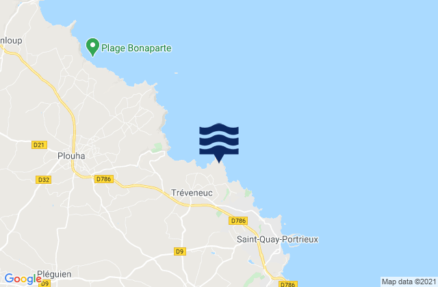 Mappa delle Getijden in Port Goret Treveneuc, France