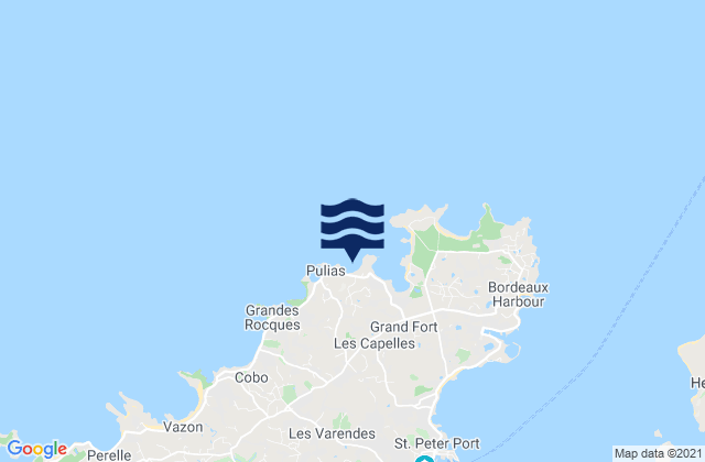 Mappa delle Getijden in Port Grat Beach, France