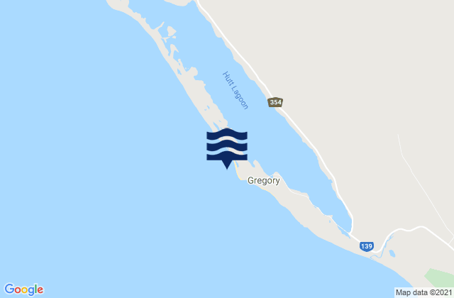 Mappa delle Getijden in Port Gregory, Australia