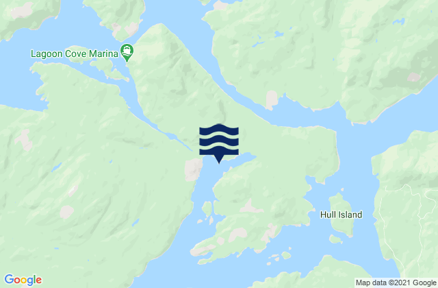 Mappa delle Getijden in Port Harvey, Canada