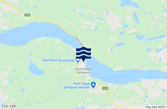 Mappa delle Getijden in Port Hope Simpson, Canada