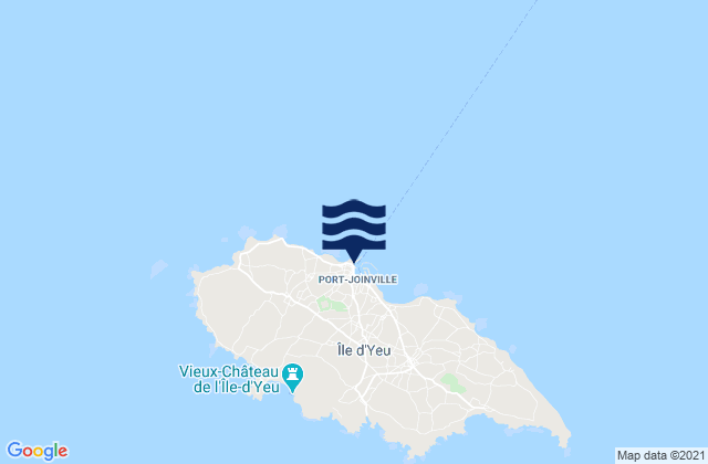 Mappa delle Getijden in Port Joinville, France
