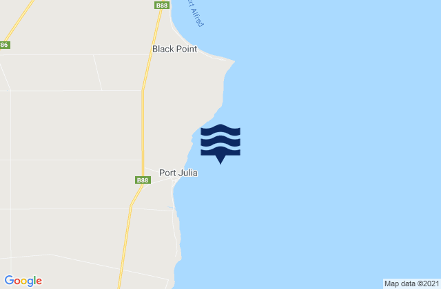 Mappa delle Getijden in Port Julia, Australia