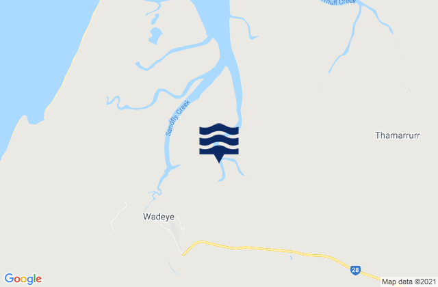 Mappa delle Getijden in Port Keats, Australia