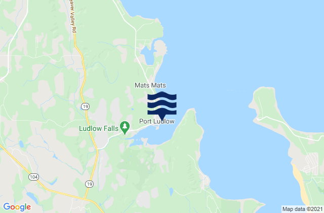 Mappa delle Getijden in Port Ludlow, United States