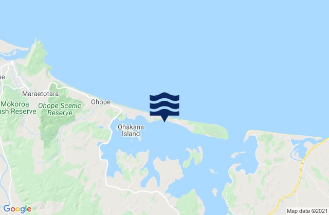 Mappa delle Getijden in Port Ohope Wharf, New Zealand