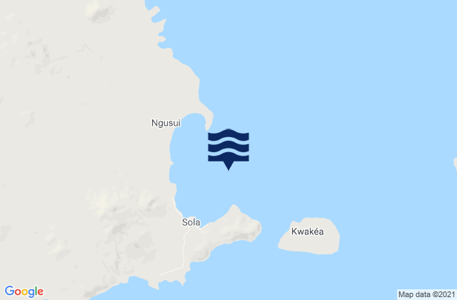 Mappa delle Getijden in Port Patteson Banks Islands, New Caledonia