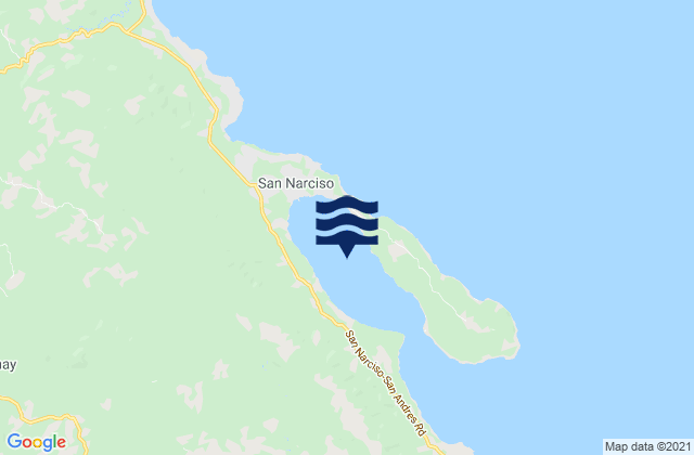 Mappa delle Getijden in Port Pusgo, Philippines