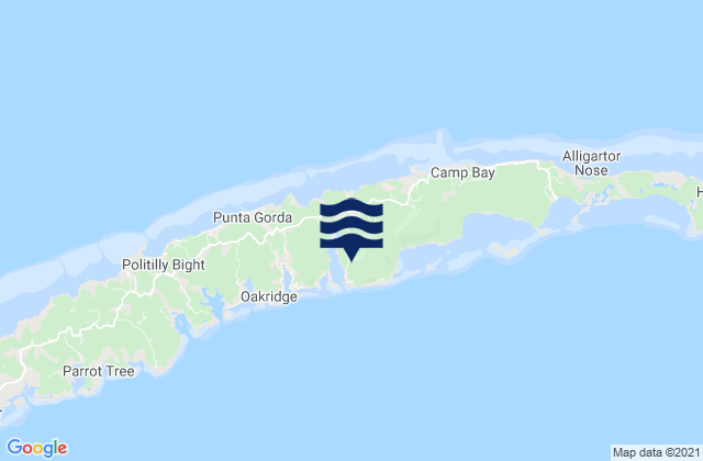 Mappa delle Getijden in Port Royal, Honduras