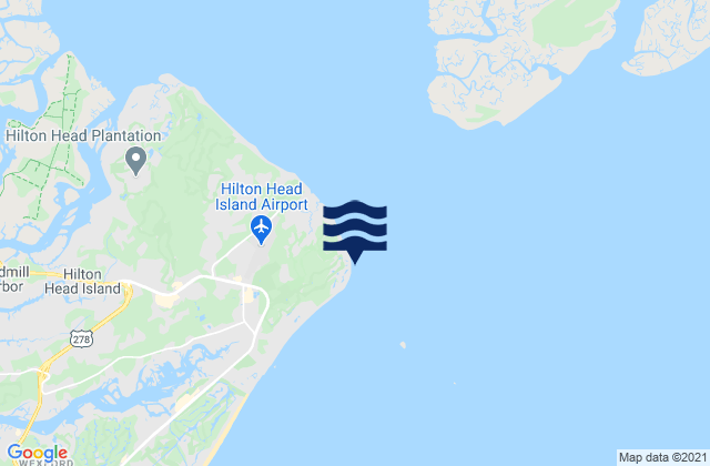 Mappa delle Getijden in Port Royal Plantation (Hilton Head Island), United States