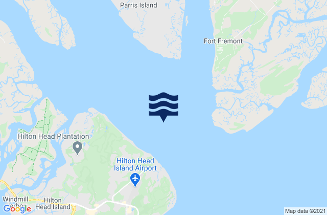 Mappa delle Getijden in Port Royal Sound, United States
