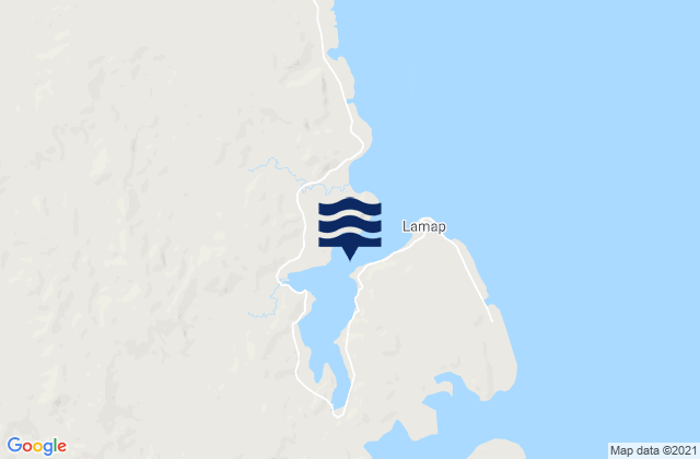 Mappa delle Getijden in Port Sandwich Malekula Island, New Caledonia