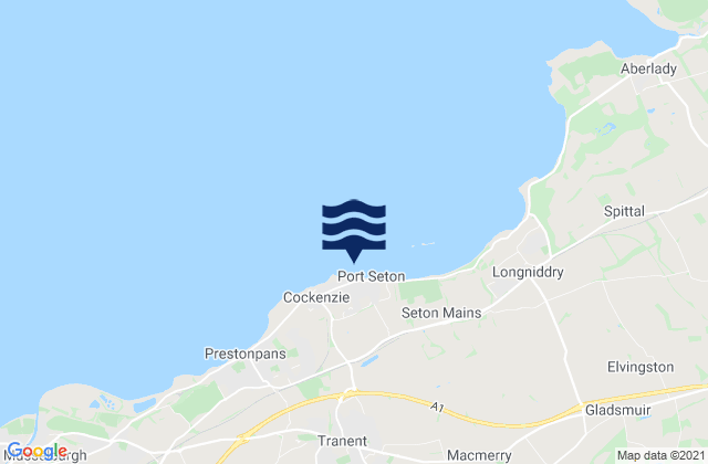 Mappa delle Getijden in Port Seton Beach, United Kingdom