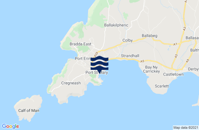 Mappa delle Getijden in Port St Mary, Isle of Man