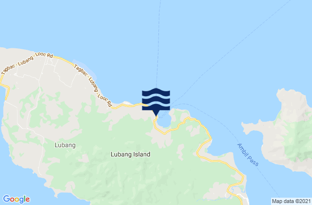 Mappa delle Getijden in Port Tilig (Lubang Island), Philippines