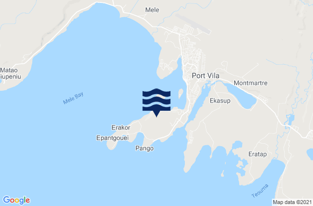 Mappa delle Getijden in Port Vila, New Caledonia