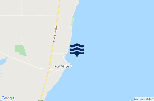 Mappa delle Getijden in Port Vincent, Australia