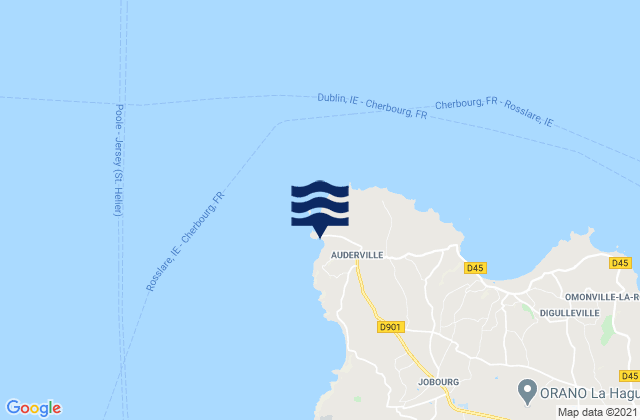 Mappa delle Getijden in Port de Goury, France