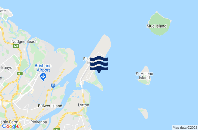 Mappa delle Getijden in Port of Brisbane, Australia