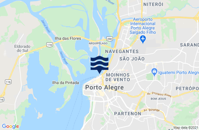 Mappa delle Getijden in Porta do Sol, Brazil