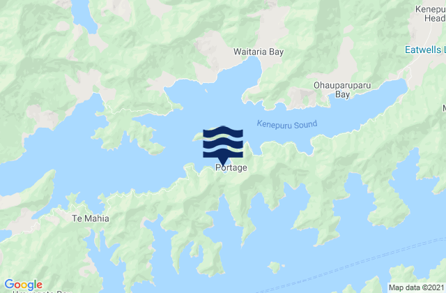 Mappa delle Getijden in Portage, New Zealand