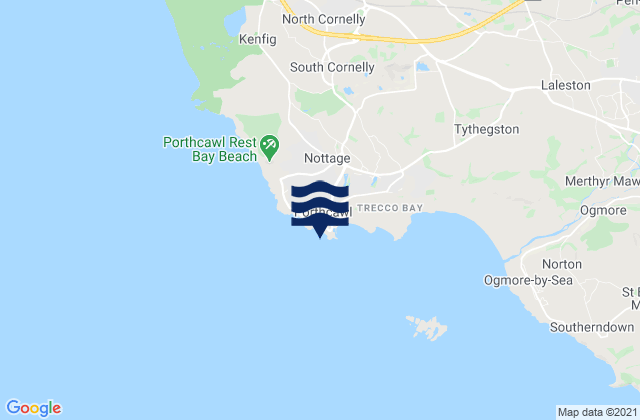 Mappa delle Getijden in Porthcawl - Coney Beach, United Kingdom
