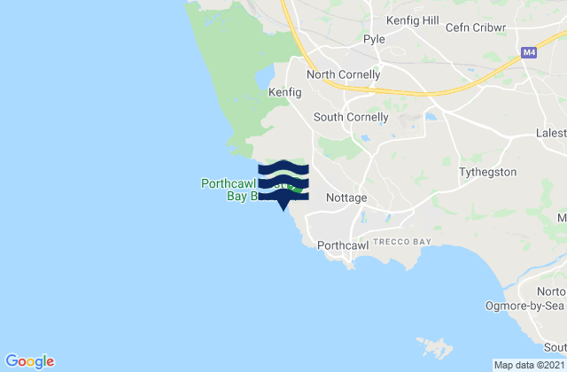 Mappa delle Getijden in Porthcawl - Rest Bay, United Kingdom