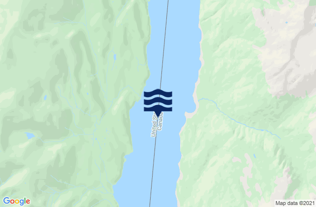 Mappa delle Getijden in Portland Canal, United States