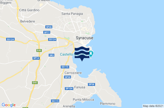 Mappa delle Getijden in Porto Grande, Italy