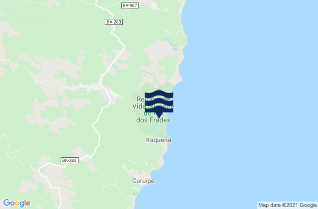 Mappa delle Getijden in Porto Seguro, Brazil