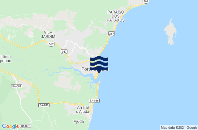 Mappa delle Getijden in Porto Seguro, Brazil