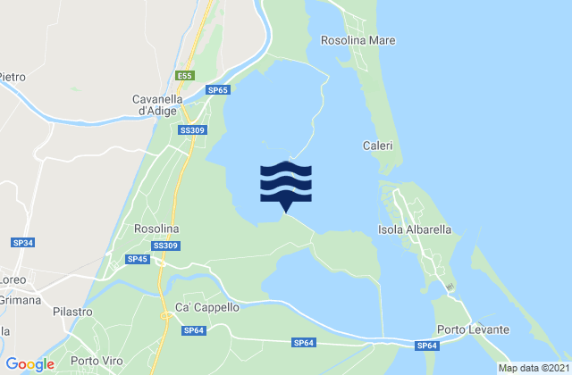 Mappa delle Getijden in Porto Viro, Italy
