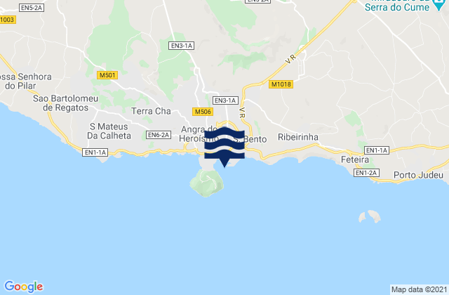Mappa delle Getijden in Porto de Angra Ilha Terceira, Portugal
