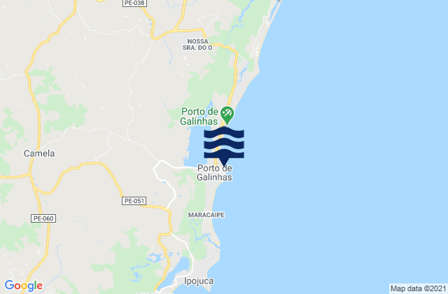 Mappa delle Getijden in Porto de Galinhas, Brazil