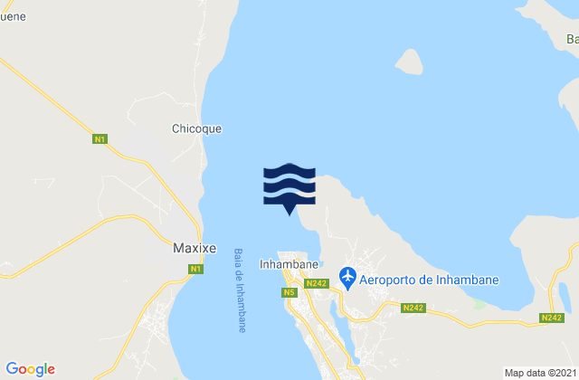Mappa delle Getijden in Porto de Inhambane, Mozambique