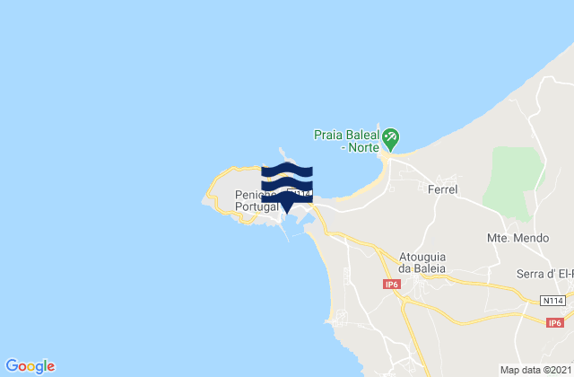 Mappa delle Getijden in Porto de Pesca, Portugal