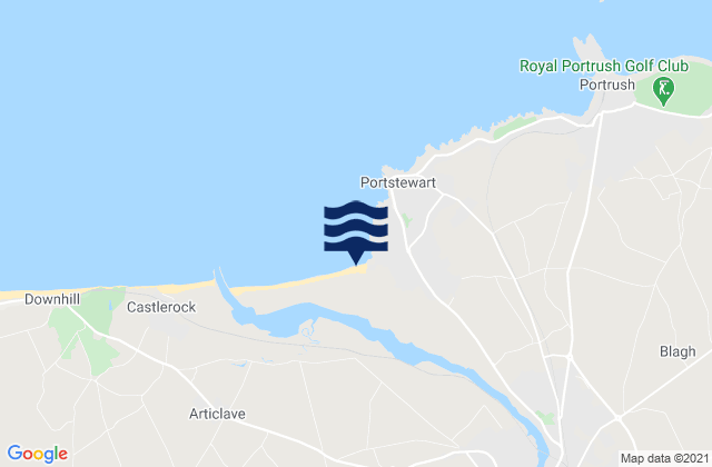 Mappa delle Getijden in Portstewart Beach, United Kingdom