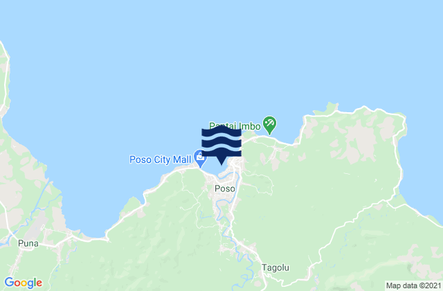 Mappa delle Getijden in Poso, Indonesia